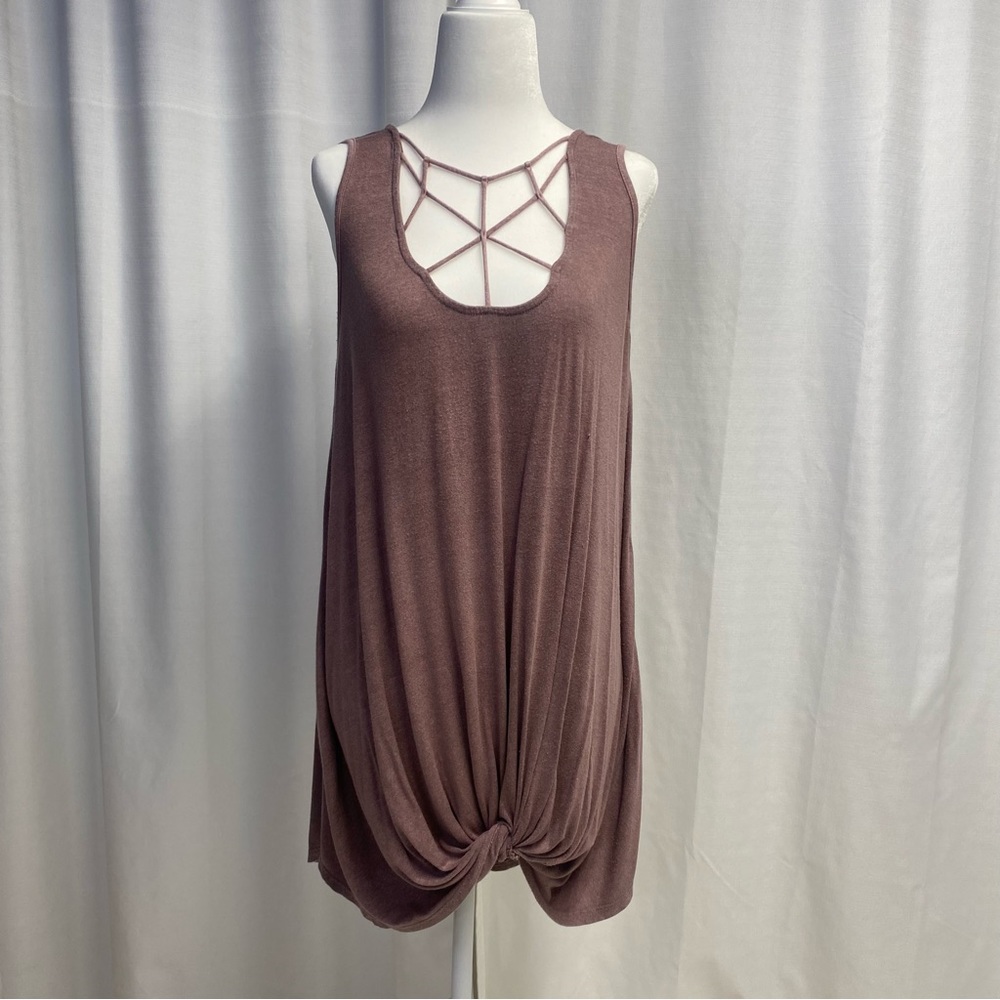 Mauve tunic tank top with cross cross pattern Size Small